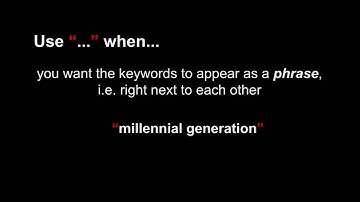 How to Create a Search Query/Intro to Boolean Operators