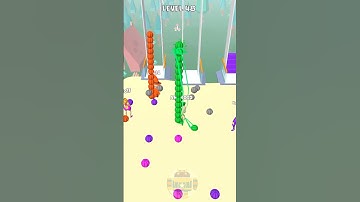 Bridge Race 3D game in MAX LEVEL ( Level - 48 ) #shorts #bridgerace #gaming #androidtoday