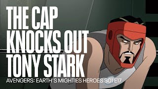 Captain America knocks out Tony Stark | Avengers: Eartth´s Mightiest Heroes