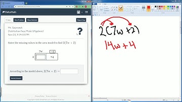 DeltaMath Distribution Area Model Algebraic