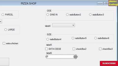CREATING PIZZA SHOP PROJECT IN MICROSOFT VISUAL STUDIO