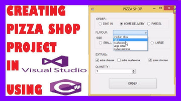 CREATING PIZZA SHOP PROJECT IN MICROSOFT VISUAL STUDIO