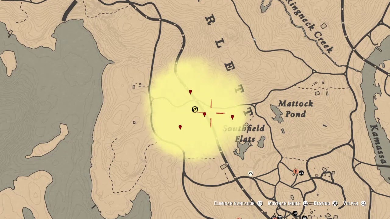 Red Dead Online Tesoro Oeste de Hill Heaven /Hill Heaven West Treasure Map  Location 