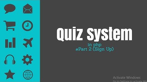 Online Quiz System project in php part #2
