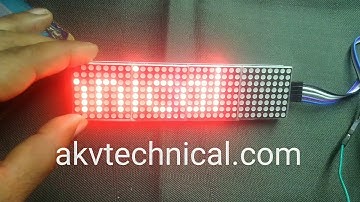 Arduino 8x8 led matrix scrolling text | एलईडी स्क्रोलिंग टेक्स्ट