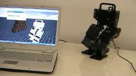 Walking synchronously : e-nuvo WALK3 on MS Robotics Studio