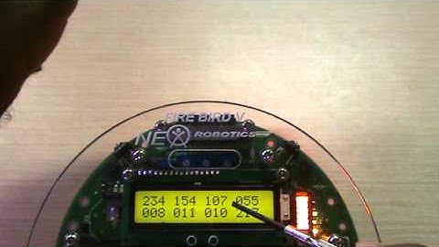 ADC Sensor values  Display on LCD FireBird V P89V51RD2 Robot