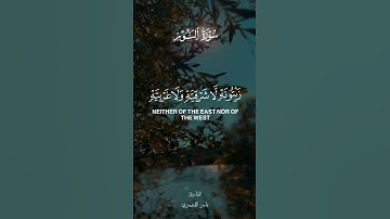 ماتيسر من سورة النور بصوت القارئ ياسر الدوسري | #اكسبلور #اسمعنا #راحة_نفسية #المصحف