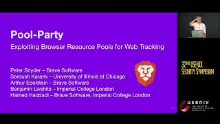 USENIX Security '23 - Pool-Party: Exploiting Browser Resource Pools for Web Tracking