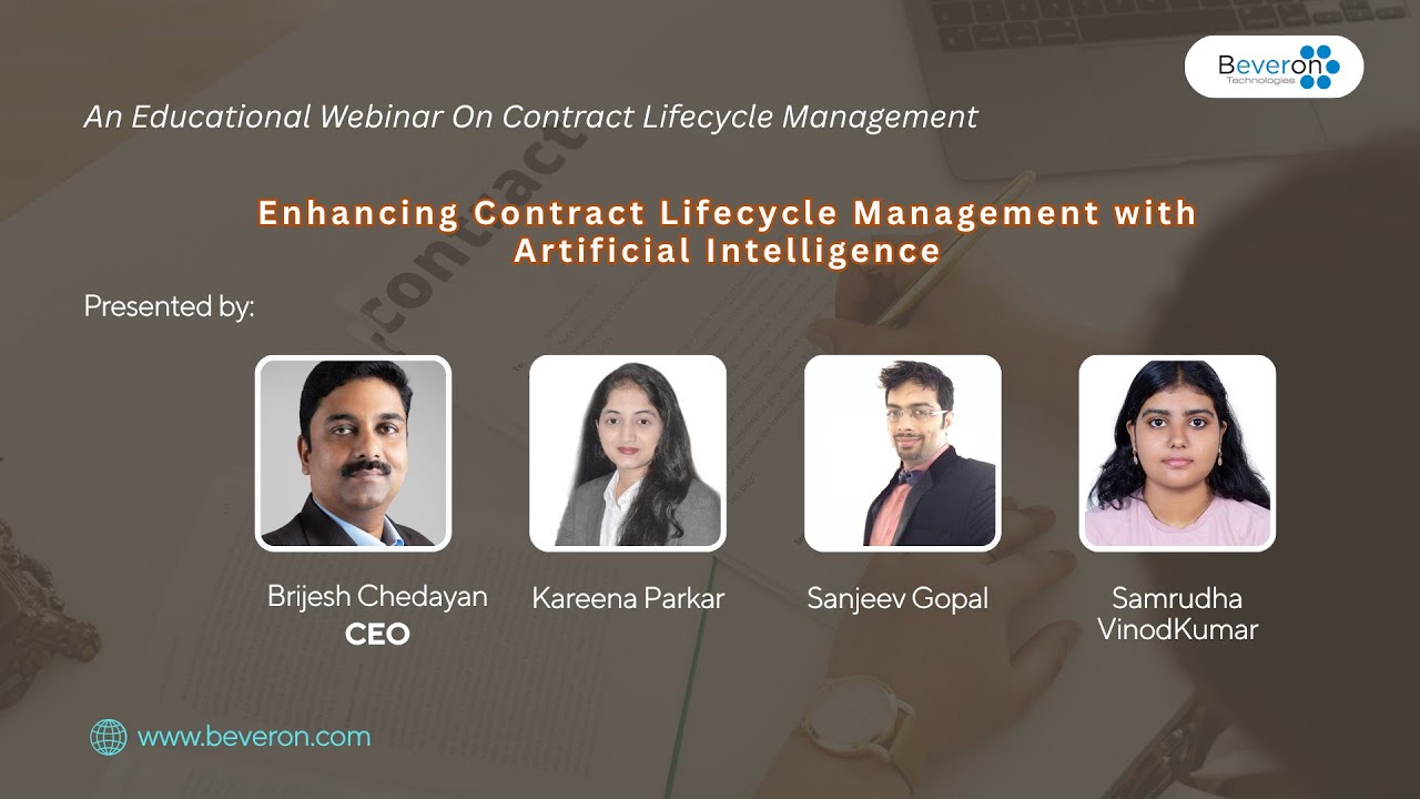 Live Webinar | Enhancing Contract Lifecycle Management with Artificial Intelligence | Beveron Tech