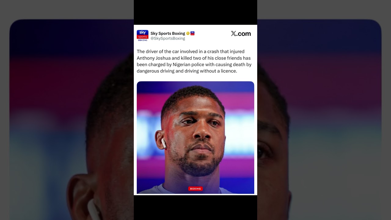 Водитель автомобиля, попавшего в аварию, в результате которой пострадал Энтони Джошуа 