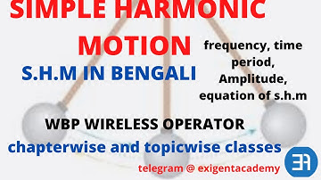 Simple harmonic motion | class 11 physics | wbp wireless operator physics class | exigent academy |