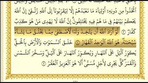 سورة الزمر من 1 إلى 8