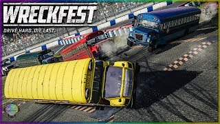School Bus Obliteration! | Wreckfest | Figure 8 - Demo Derby
