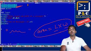 C programming Part 9, Write a Program to calculate Area of Rectangle. with Full explanation in hindi