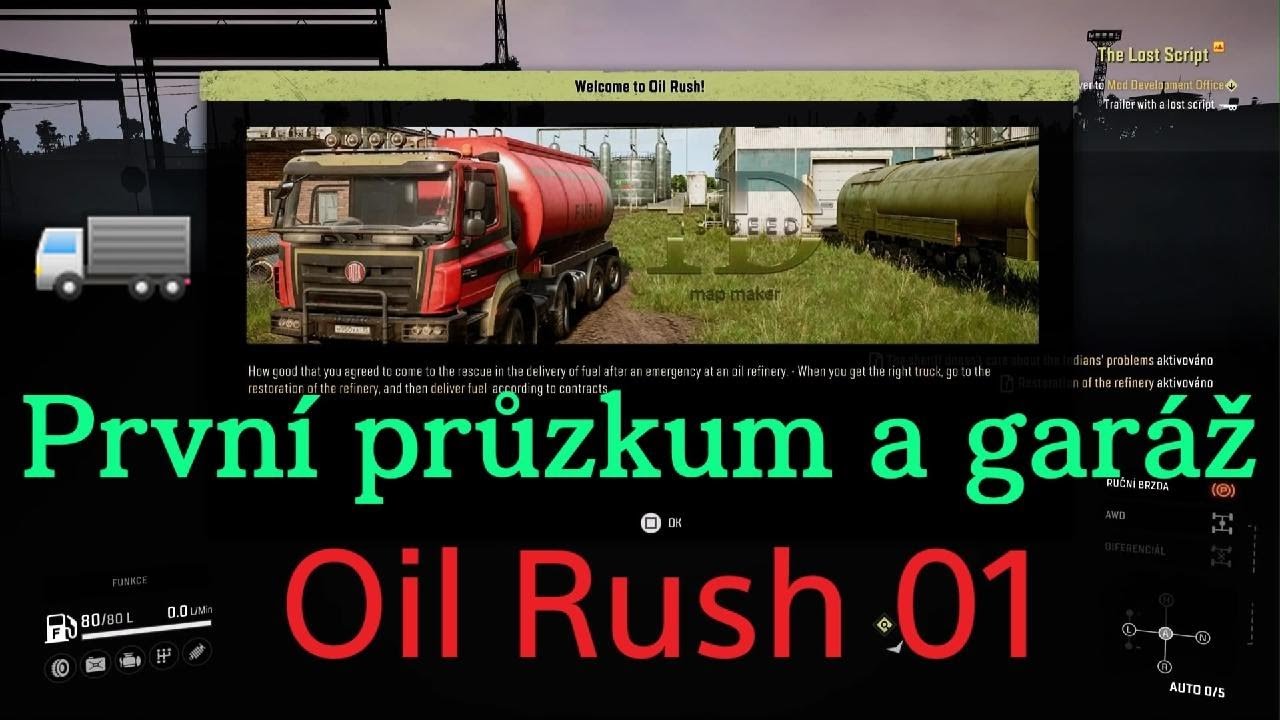 SnowRunner, PS 5, CZ/SK, mod Oil Rush, EP01, Začínám novou mod mapu