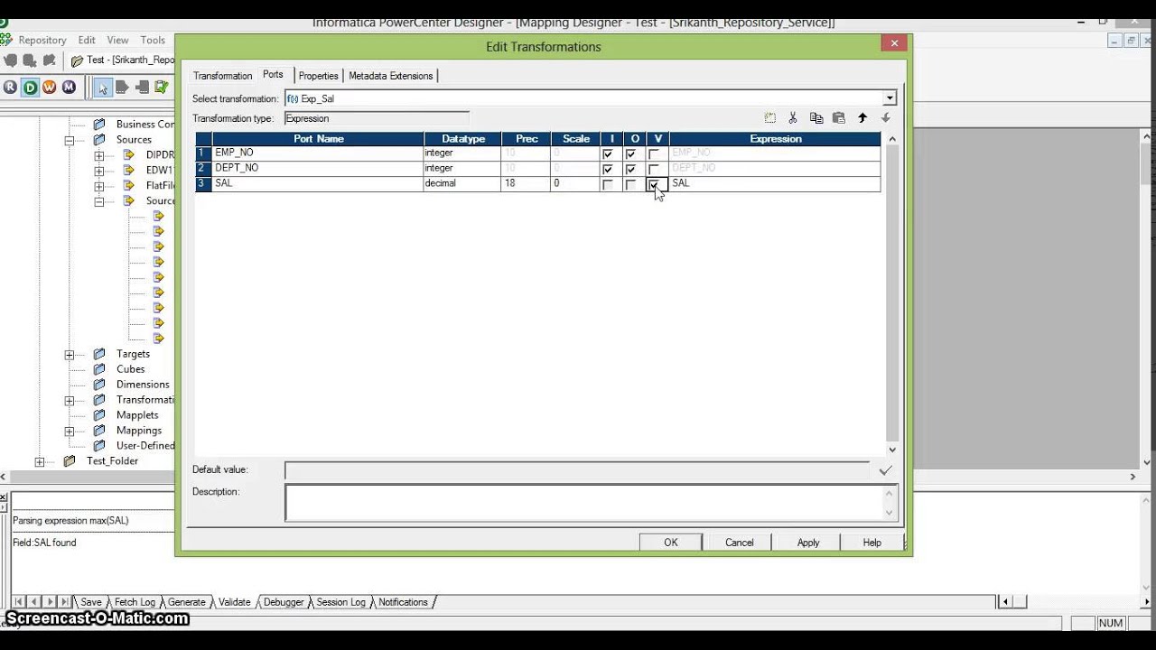 Informatica Power Center Designer Overview Part 2