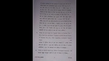 INCOME TAX || 2023 || SEM 5 || QUESTION PAPER|| KUK UNIVERSITY #kuk #exam