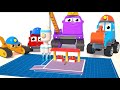 FRIENDS ON WHEELS EP57 - THE MIGHTY MACHINES BUILD A SPACE FUEL STATION 3D KIDS ANIMATION