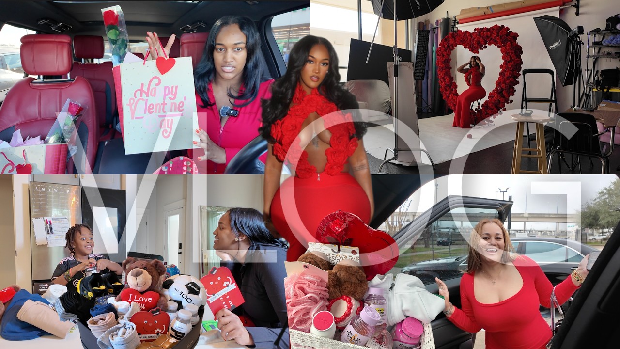 POURING INTO MY LOVED ONES FOR VALENTINE'S DAY + BTS VDAY PHOTOSHOOT+ MORE !! VLOG