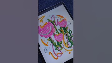 3D Abstract Art 🎨  Flowers on iPadPro #procreate #digitalart