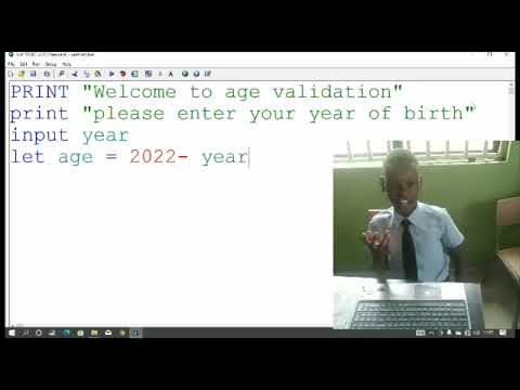 How to make a program to validate age on Just BASIC