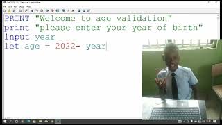 How to make a program to validate age on Just BASIC