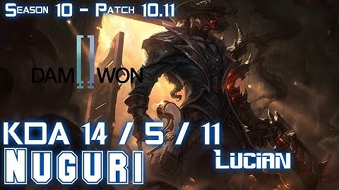 DWG Nuguri LUCIAN vs FIORA Top - Patch 10.11 KR Ranked