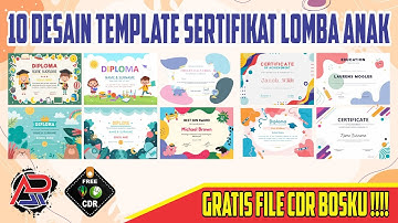 10 Desain Template Certificate / Sertifikat  / Piagam Penghargaan LOMBA ANAK GRATIS // FREE DOWNLOAD