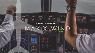 737 landing at maximum crosswind