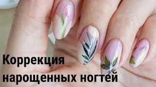 Коррекция нарощенных ногтей / Геометрия и флористика