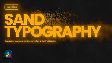 Create this Sand Typography in DaVinci Resolve! Quick tutorial