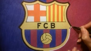 Speed drawing FC Barcelona's logo ● Dibujo del logo del FC Barcelona | Jasmina Susak