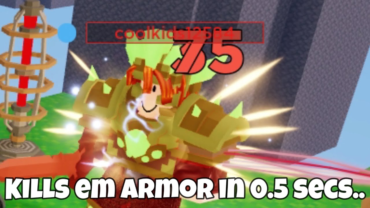 How To Kill Emerald Armor In 0 5 Seconds! Roblox (Bed Wars)