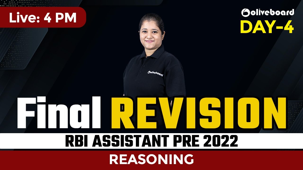 RBI Assistant 2022 | Reasoning Final Revision for RBI Assistant Pre 2022 | Day - 4 | By Nikita Ma'am