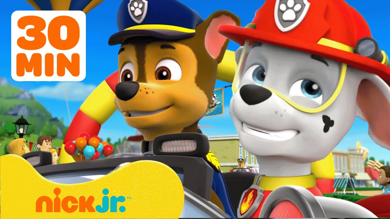 Patrulha Canina | corridas até a linha de chegada e desafios incríveis! 🏆🏁 | 30 min | Nick Jr.