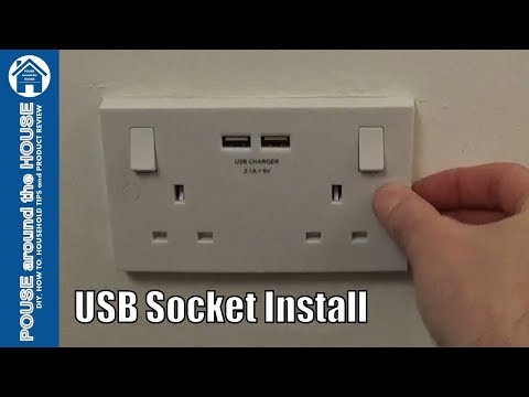 How to fit a USB plug socket. USB wall socket installation. How to wire USB socket. British General.