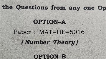 number theory question paper 2023 guwahati university bsc 5th sem #guwahatiuniversity#questionpaper