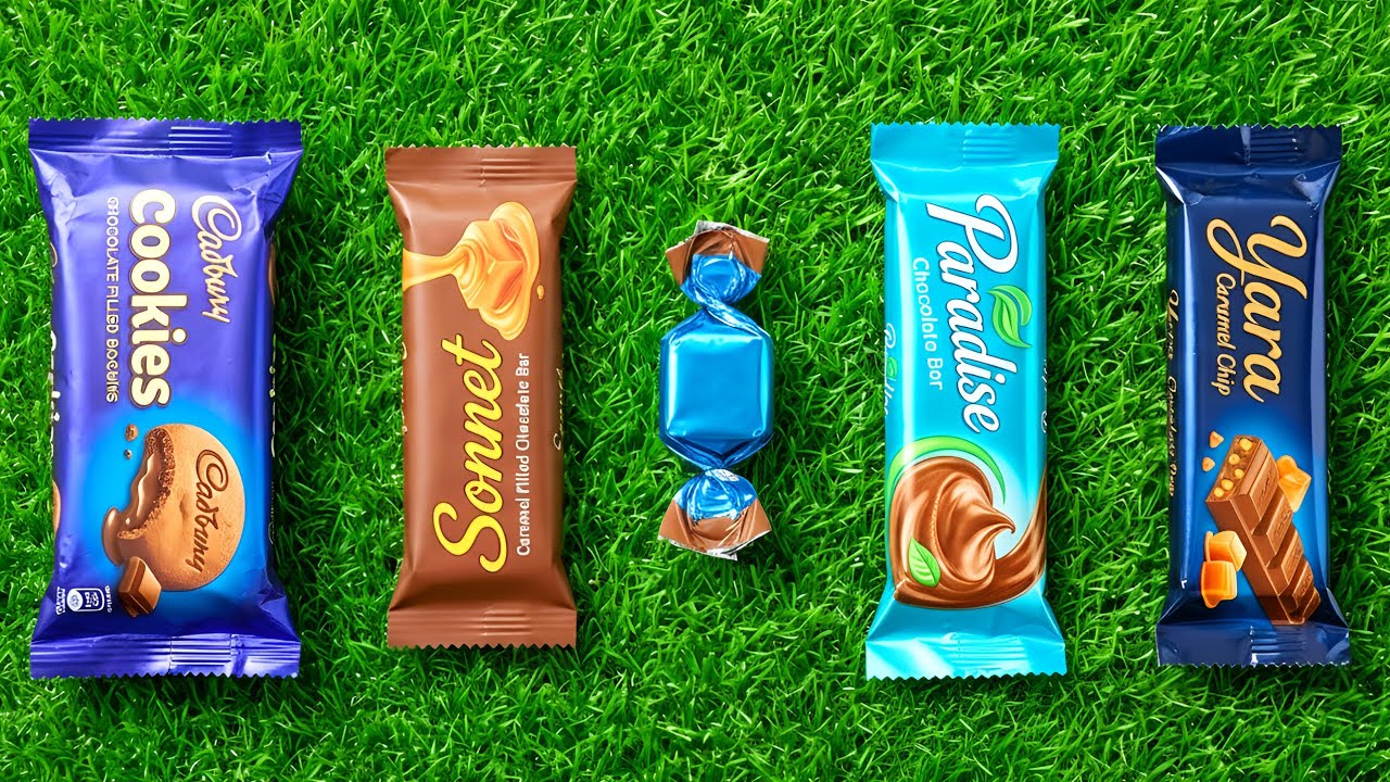 ASMR Most Popular Candys / some lots of colorful rainbow lollipop candy / unpacking chocolate eat