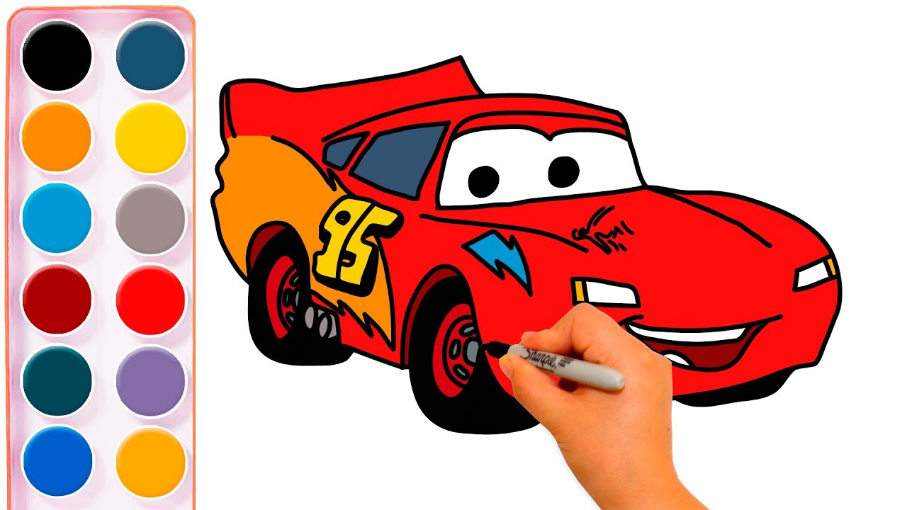 Dibujo color rayo mcqueen