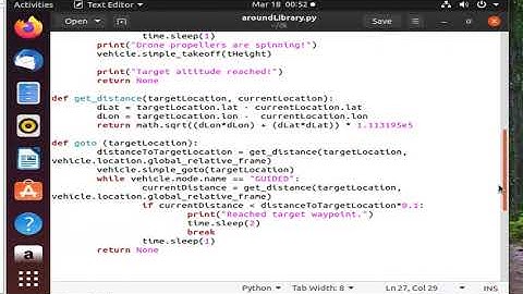 Tutorial 2 - Writing a Basic Python Drone Code