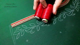 Aari Work Blouse 31 | Grand and Traditional Aari Embroidery Blouse Designing Tutorial - Part 1
