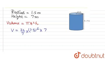 A milk tank is in the form of cylinder whose radiusis 1.5 m and length is 7 m. Find the quantity...