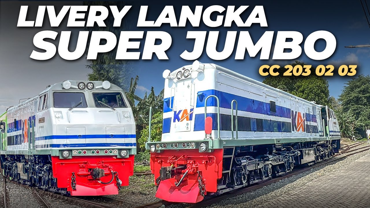 LIVERY LANGKA ‼️ WHITE AND BLUE SUPER JUMBO | Lokomotif CC 203 02 03 Keluar Balai Yasa Yogyakarta