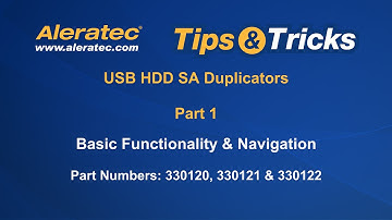 Basic Functionality & Navigation USB HDD SA Duplicators 330120-330122  - Aleratec Tips & Tricks