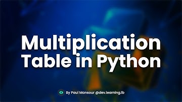 Python Program to Display the multiplication Table