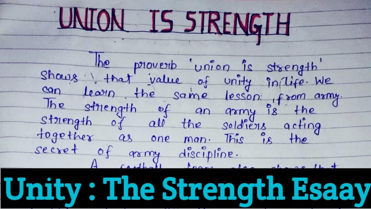 union is strength essay