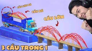 3 CẦU TRONG 1... khi Chúa Hmề xây cầu !!! (Pobbrose Thánh xây cầu) | Poly Bridge 3 ✔ screenshot 2