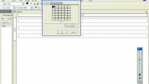 Creating Page Layouts using Tables in NVU