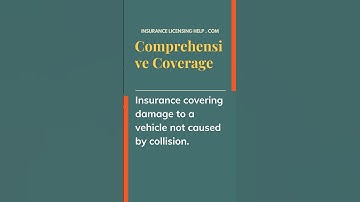 Insurance Licensing EXAM VOCABULARY: Comprehensive Coverage #insuranceexam #insuranceagent